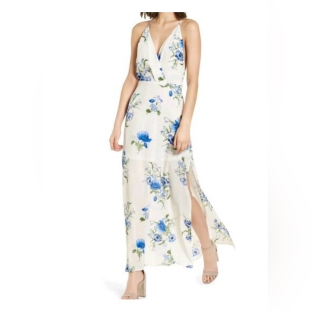 LUSH FLORAL IVORY DRESS MEDIUM